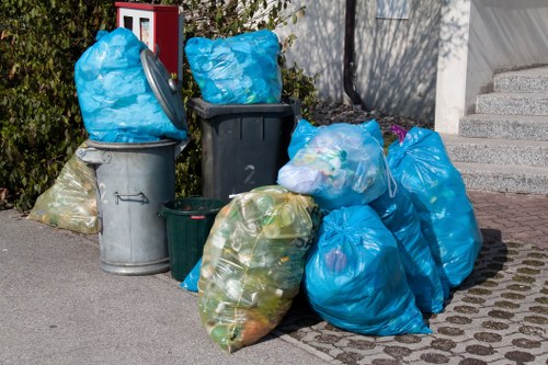 North London rubbish collection service in action