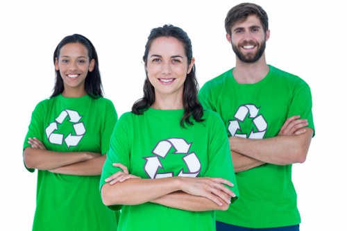 Recycling center handling construction debris